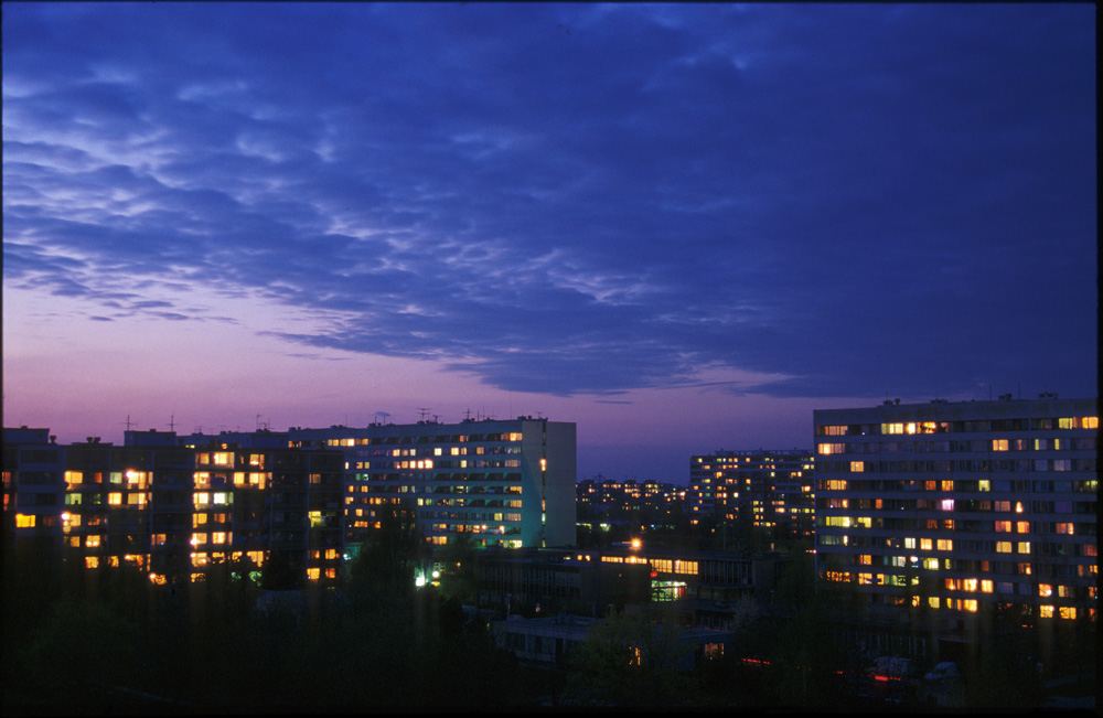 Prosek, Prague, Vysočanská, night
